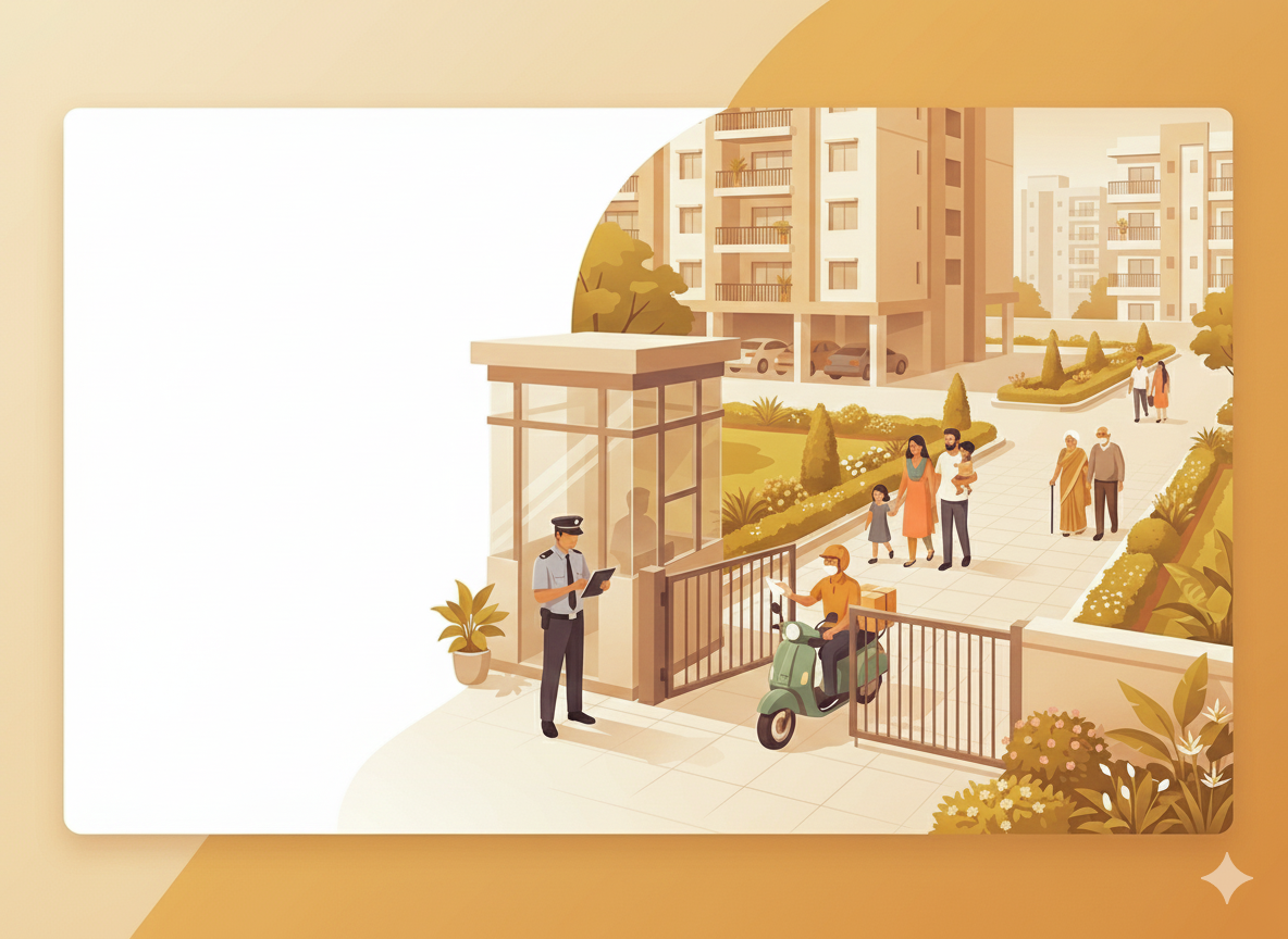 Modern Society Management Illustration